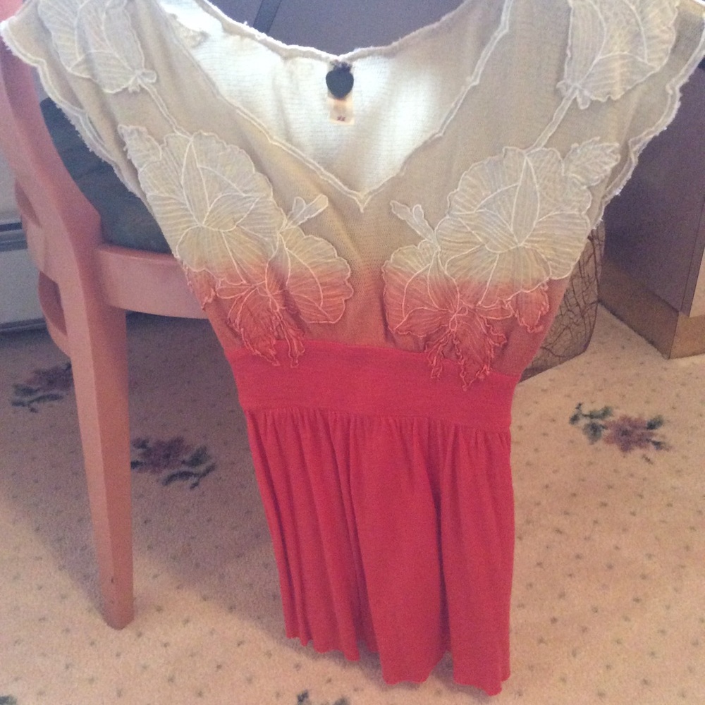 Gorgeous cotton and knit top free people